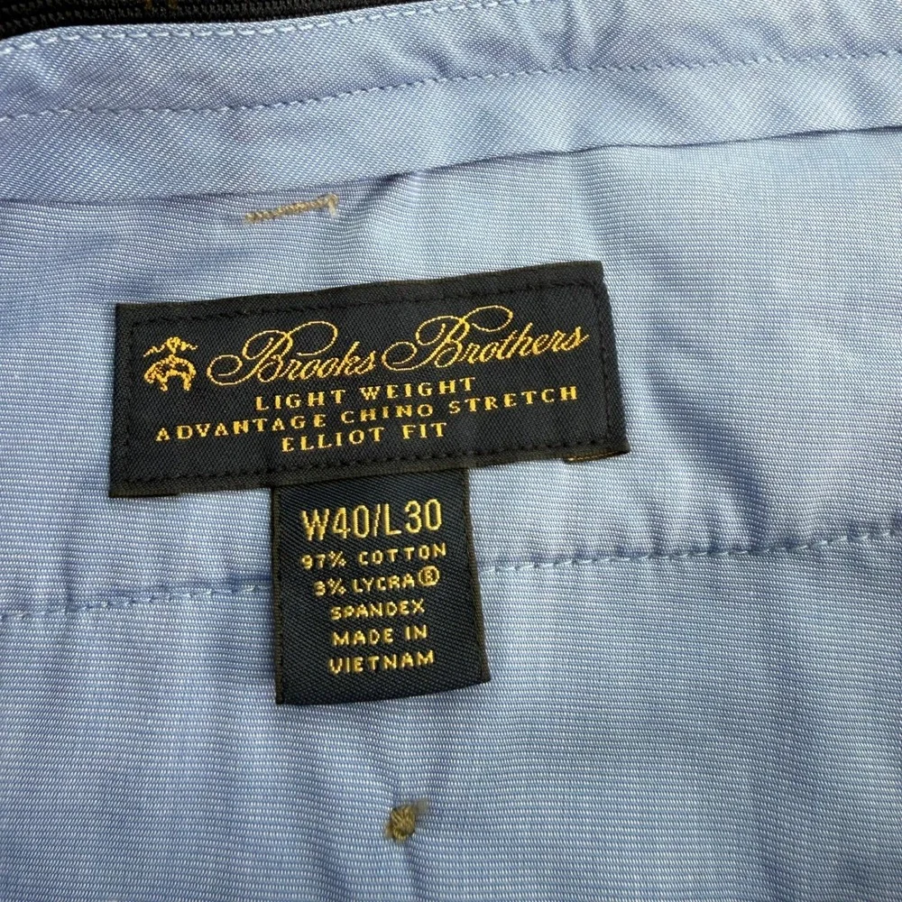 Brooks Brothers Pants Men 40x29.5 Lightweight Advantage Chino Stretch Elliot Fit